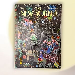 The New Yorker 1974 Full Copy Illustrated Holiday Cover W Steig Multicolor